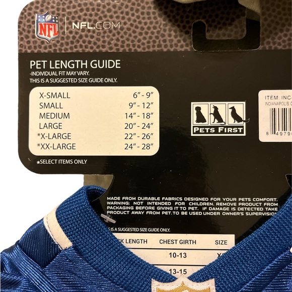 NWT Colts Pet Jersey - Picture 3 of 4